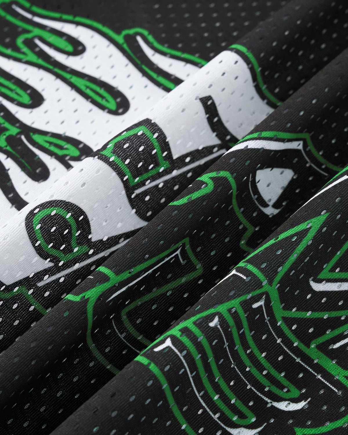 Flame Print Mesh Tees