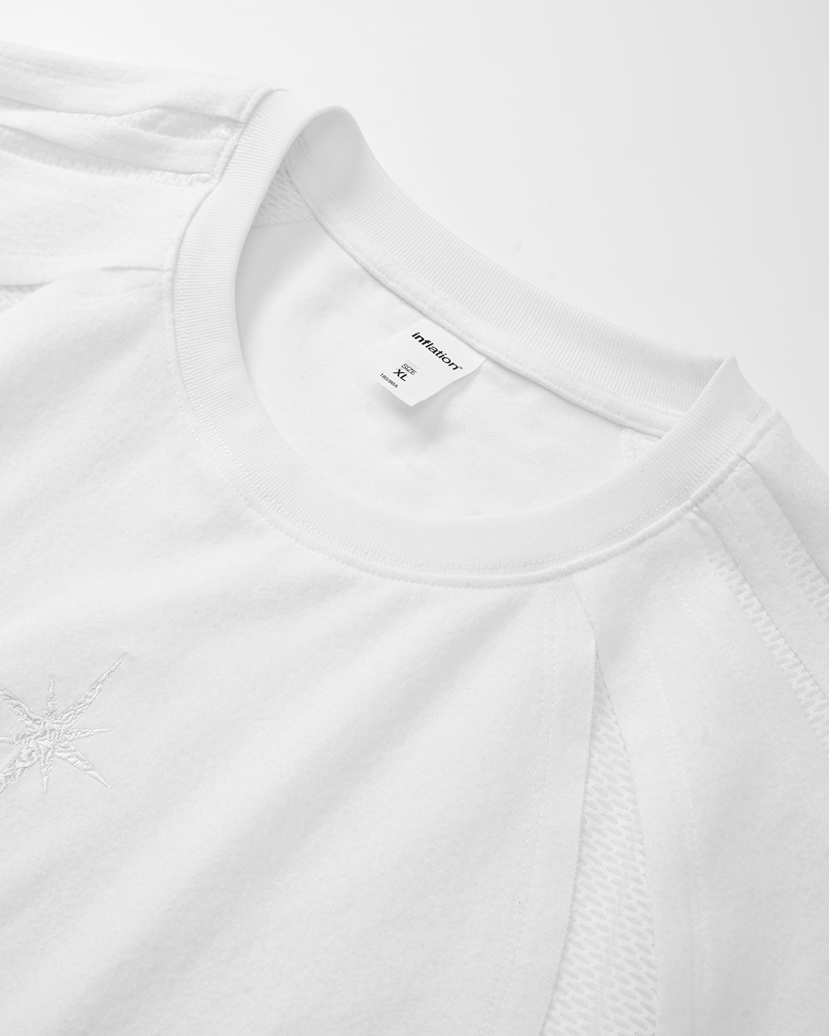 Mesh Patchwork Stitching Embroidered T-Shirt