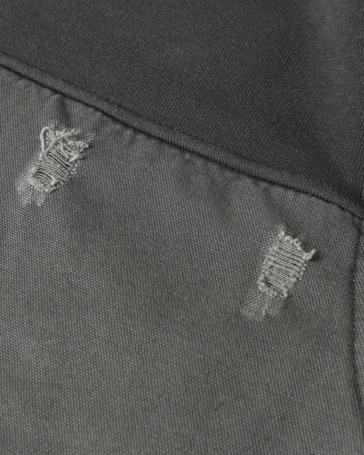 Washed Layered Raw Edge Boxy Hoodie