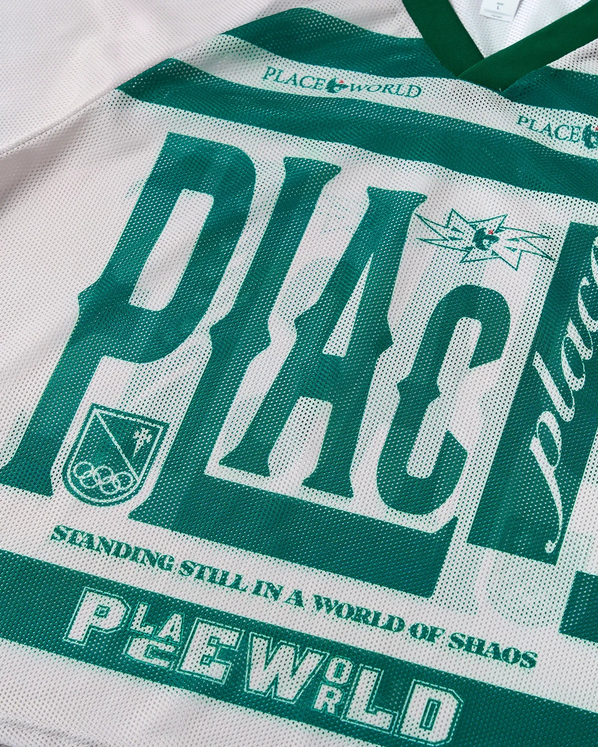 Oversized Letter Mesh Jersey