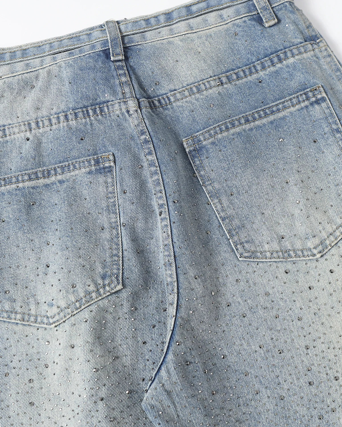 Rhinestone Baggy Barrel Jeans