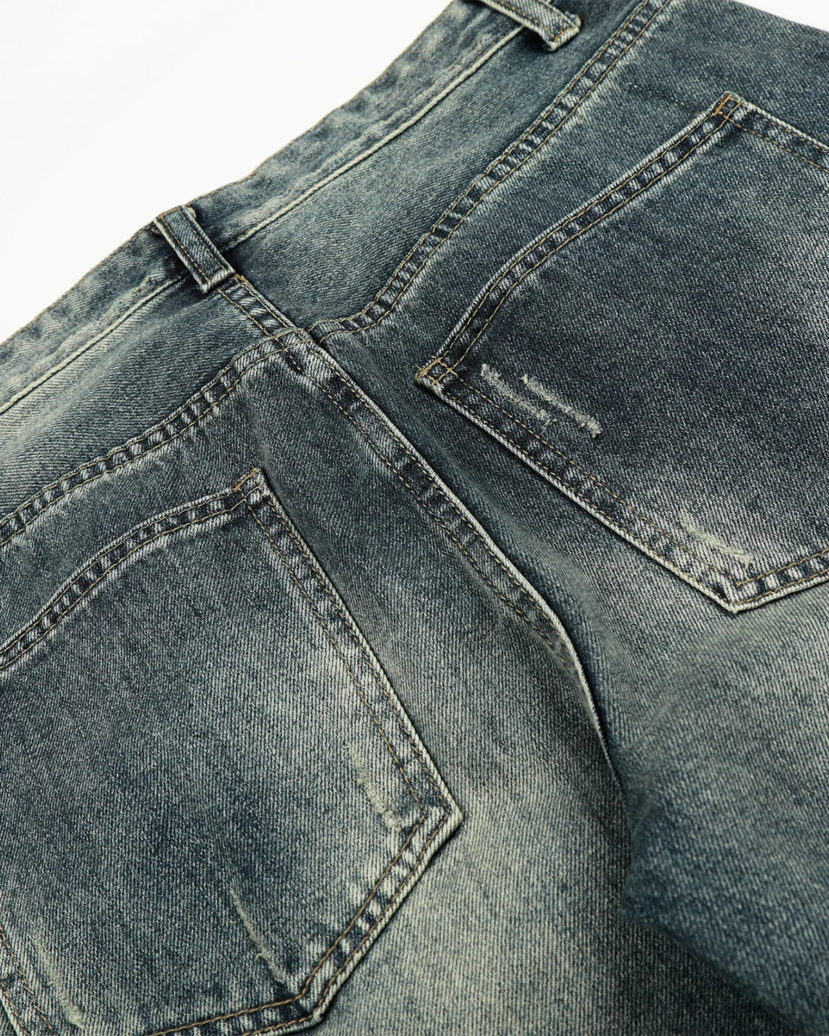Acid Washed Ripped Baggy Barrel Jeans