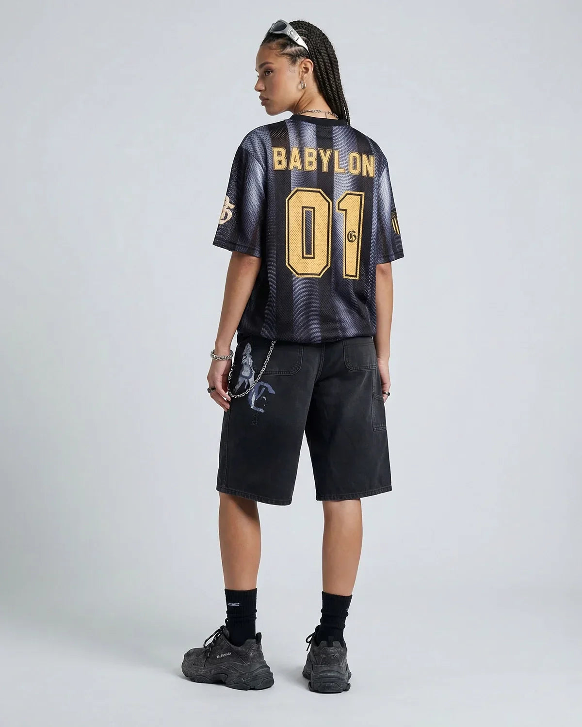 Gradient Pattern Mesh Jersey