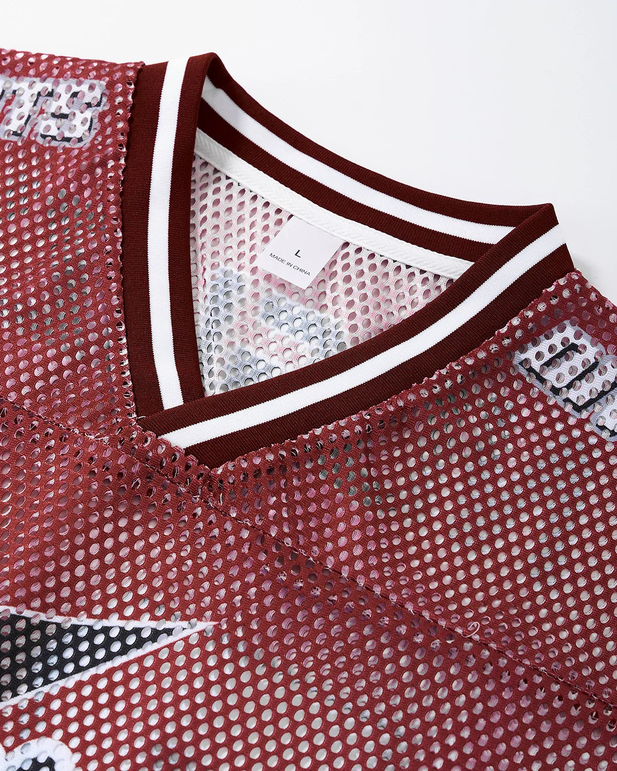 V-neck Graphic Mesh Jersey
