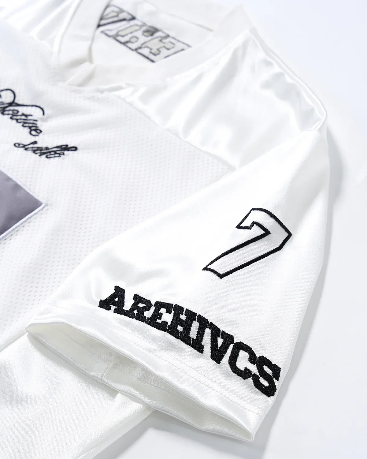 Mesh Patchwork Number Jersey