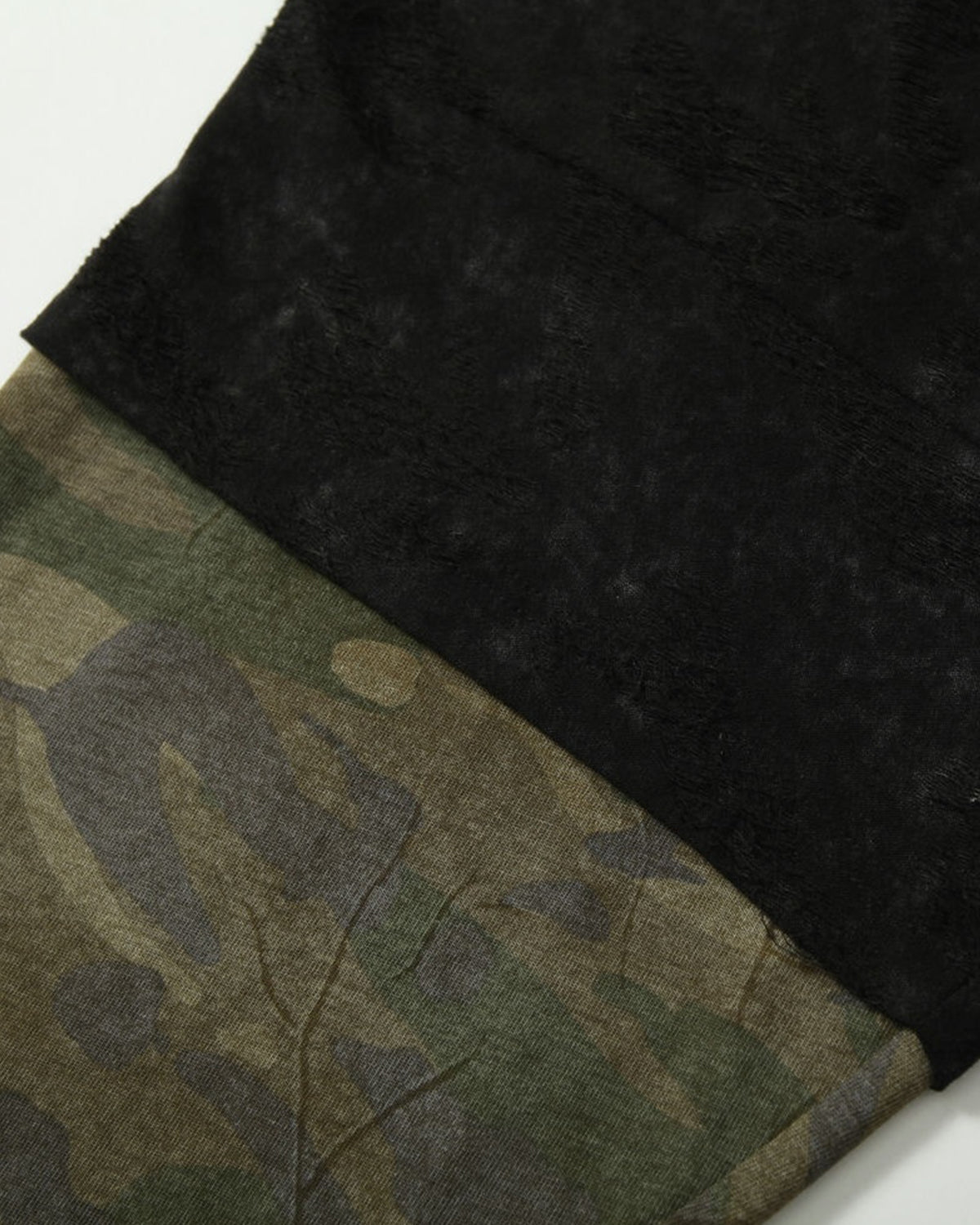 Lace Patchwork Camo Raglan Long Sleeve Tee