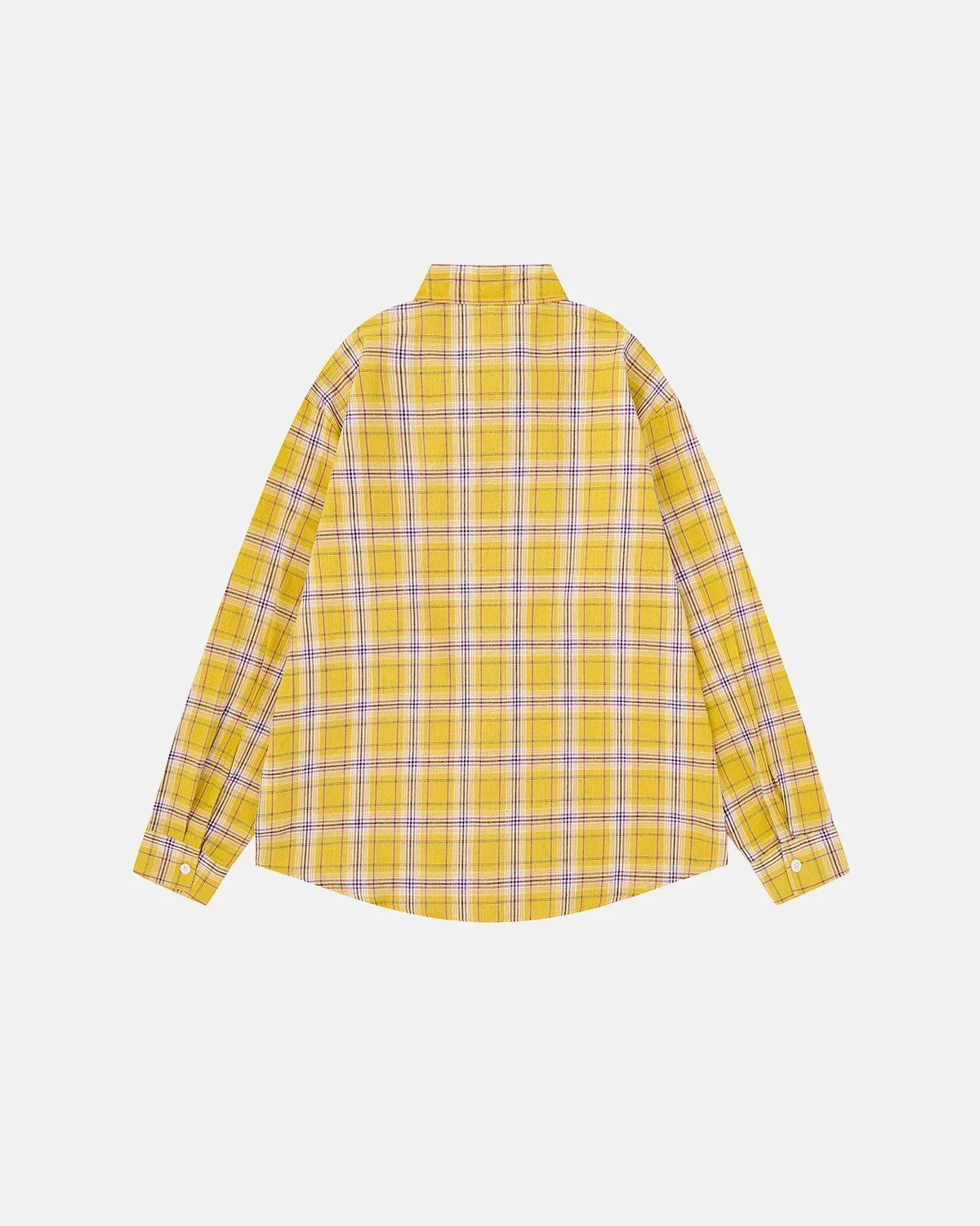 Abstract Line Plaid Shirt