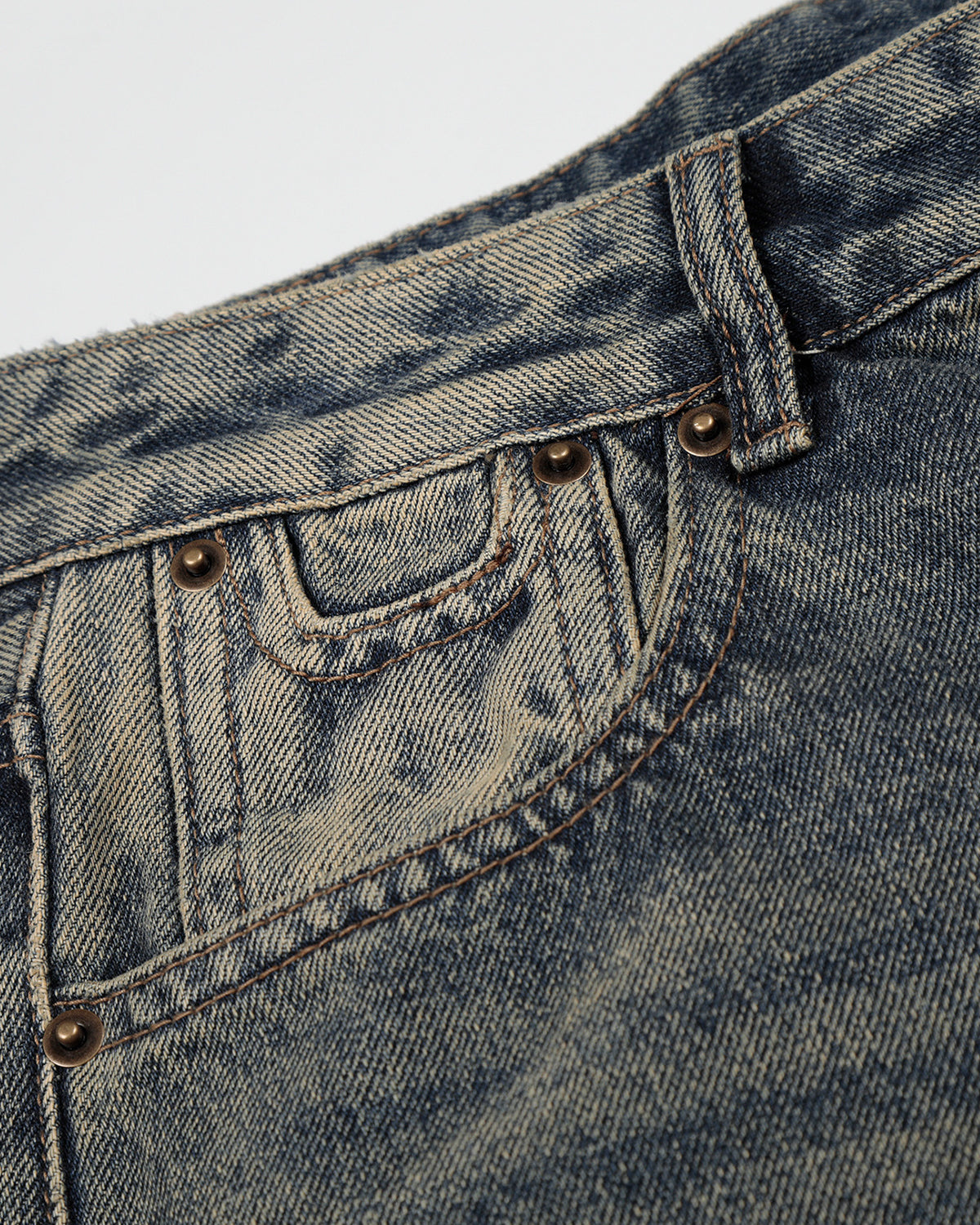 Cinch Back Buckle Acid Washed Jorts