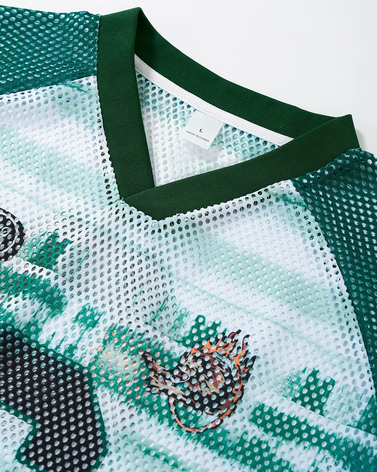 Colorblock Graphic Mesh Jersey