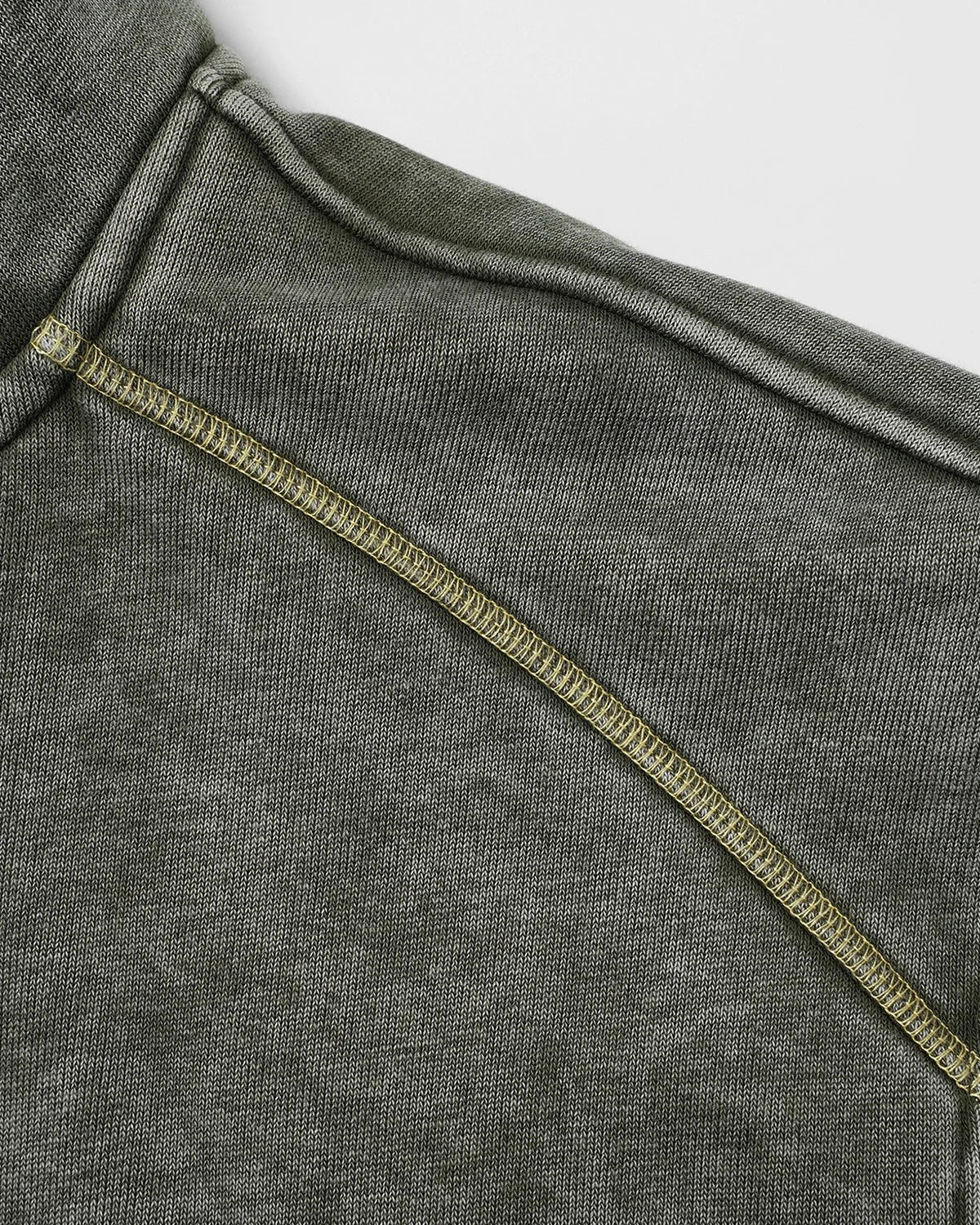 Contrast Stitch Boxy Zip Up Hoodie