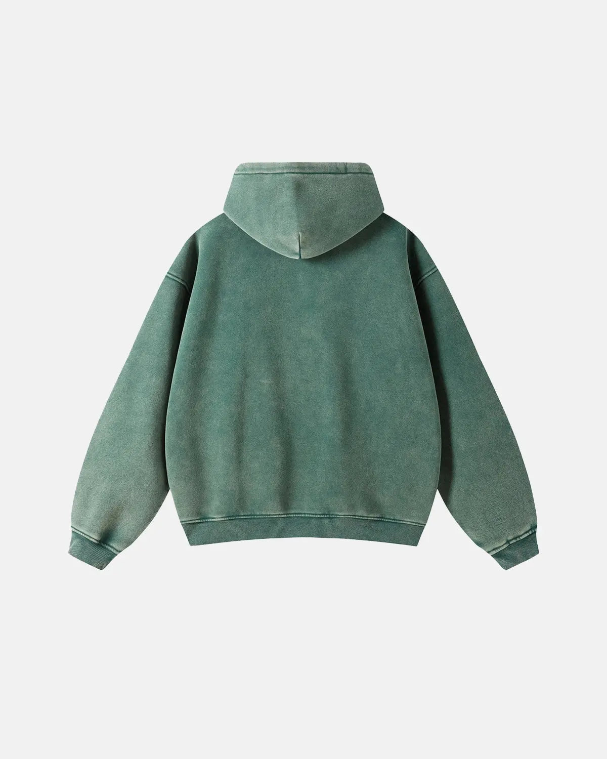 Washed Distressed Fleece Zip Up Hoodies