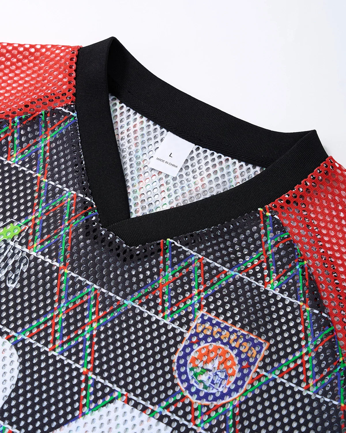 Color-Block Oversized Mesh Jersey