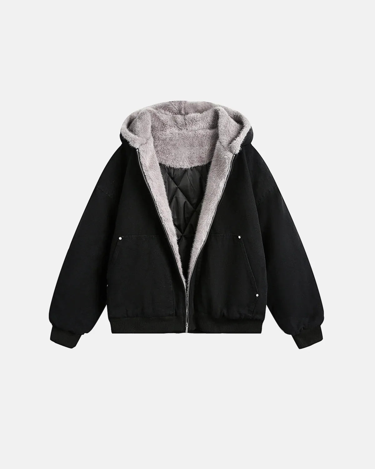 Cleanfit Faux Fur Lined Hooded Padded Jacket MADXMARX