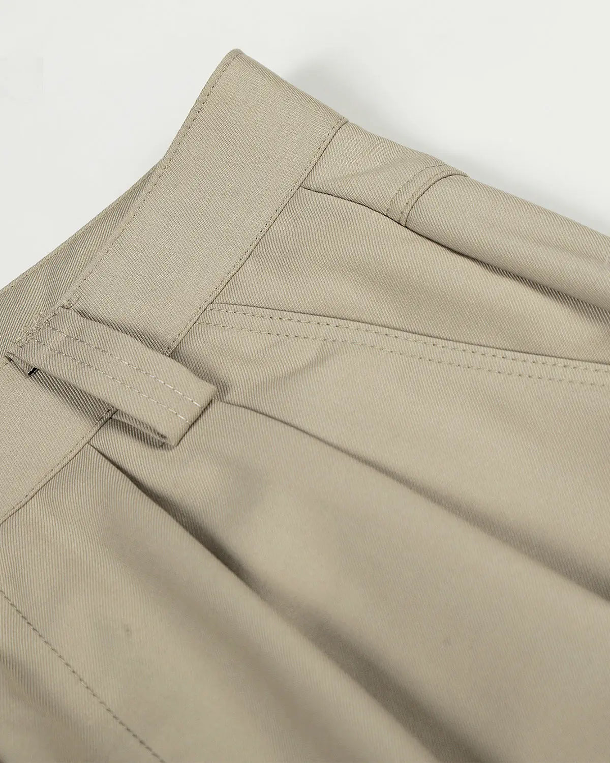 Rope Belt Wide Leg Tailored Pants