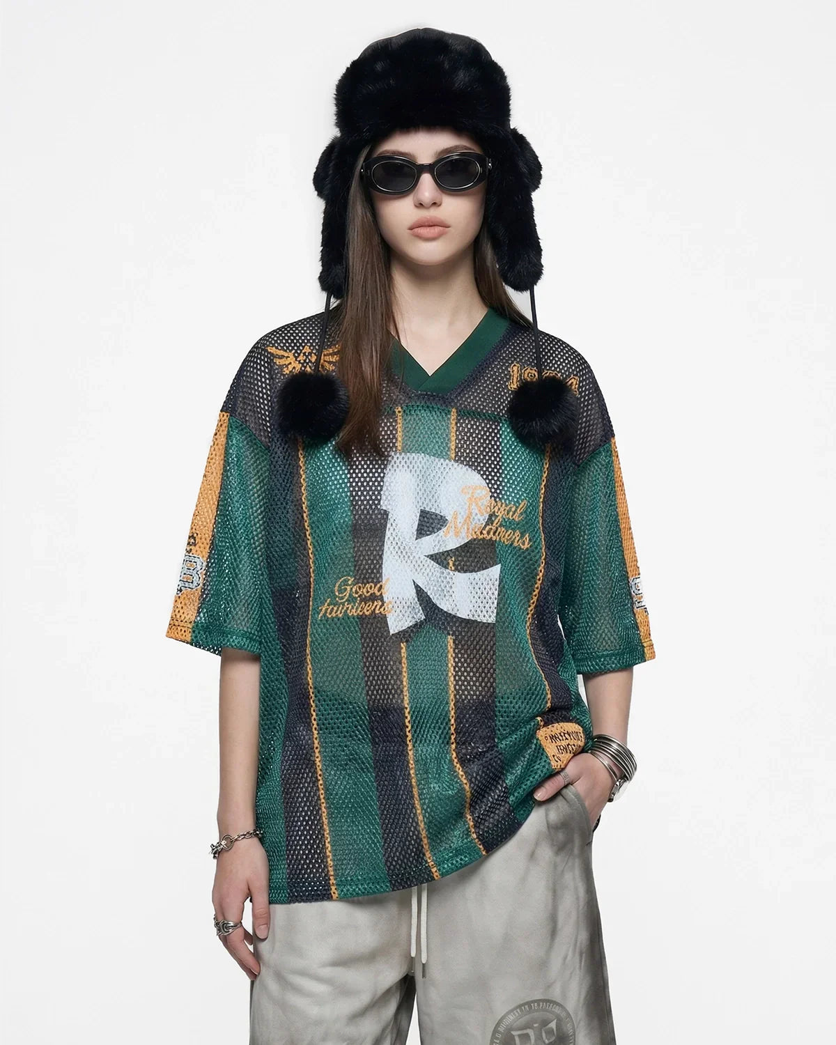 Vintage Striped Mesh Jersey