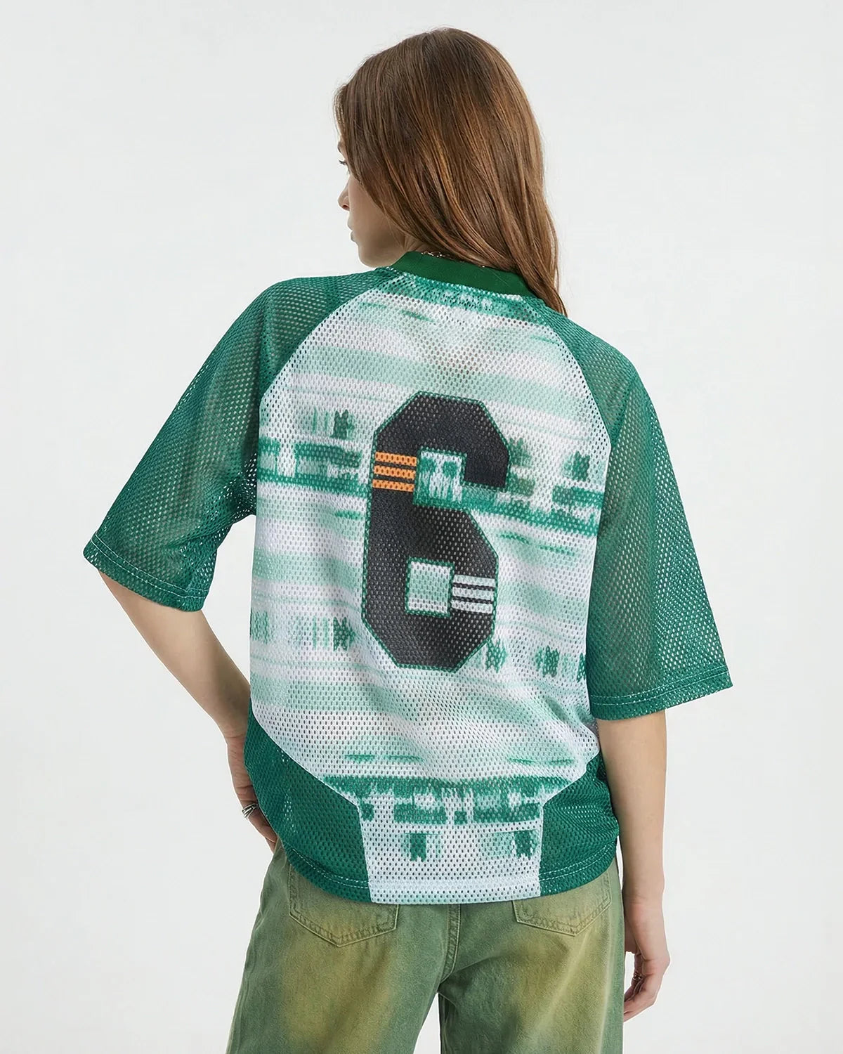 Colorblock Graphic Mesh Jersey