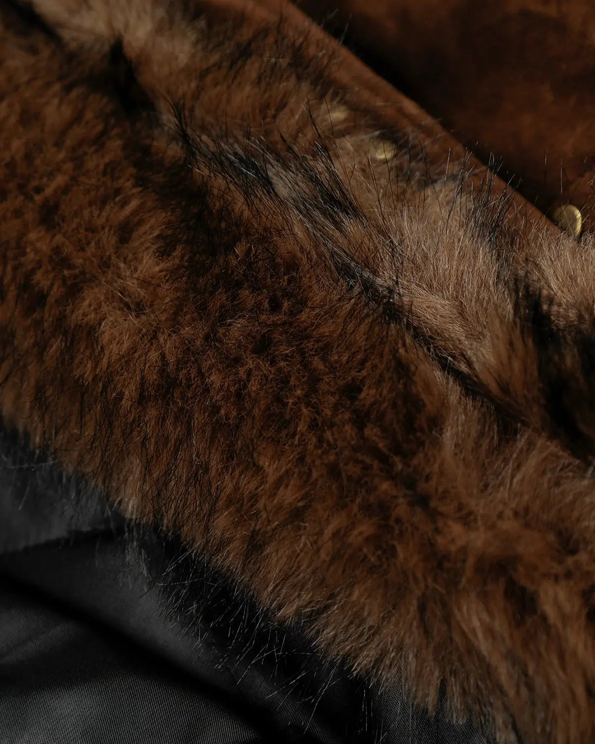 Faux Fur Lined Clasp Bomber Jacket