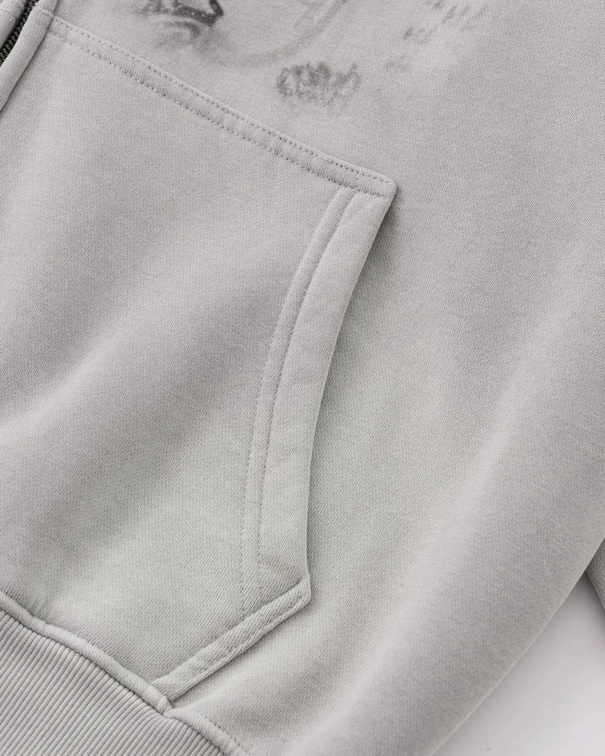 Graphic Washed Zip Up Hoodies
