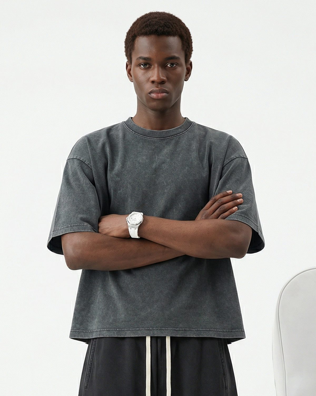 Snow Washed Heavyweight Boxy T-Shirt