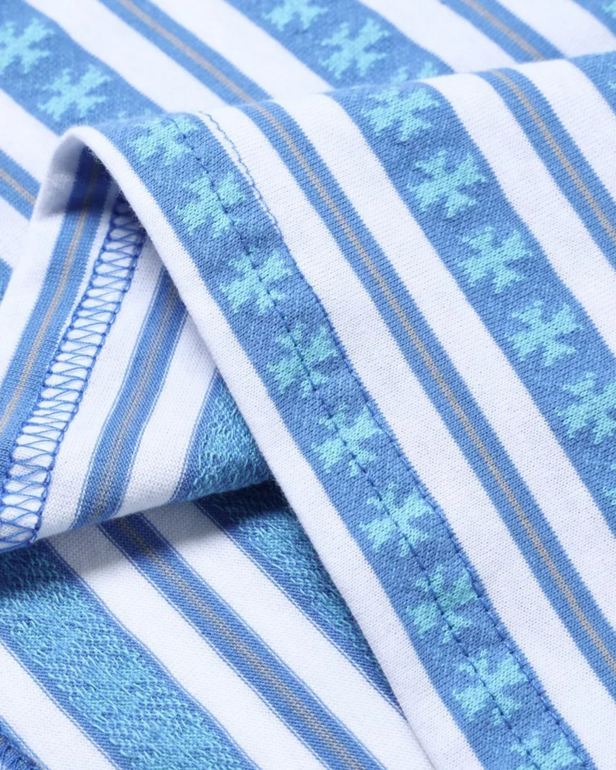 Cross Graphic Striped Polo Shirt