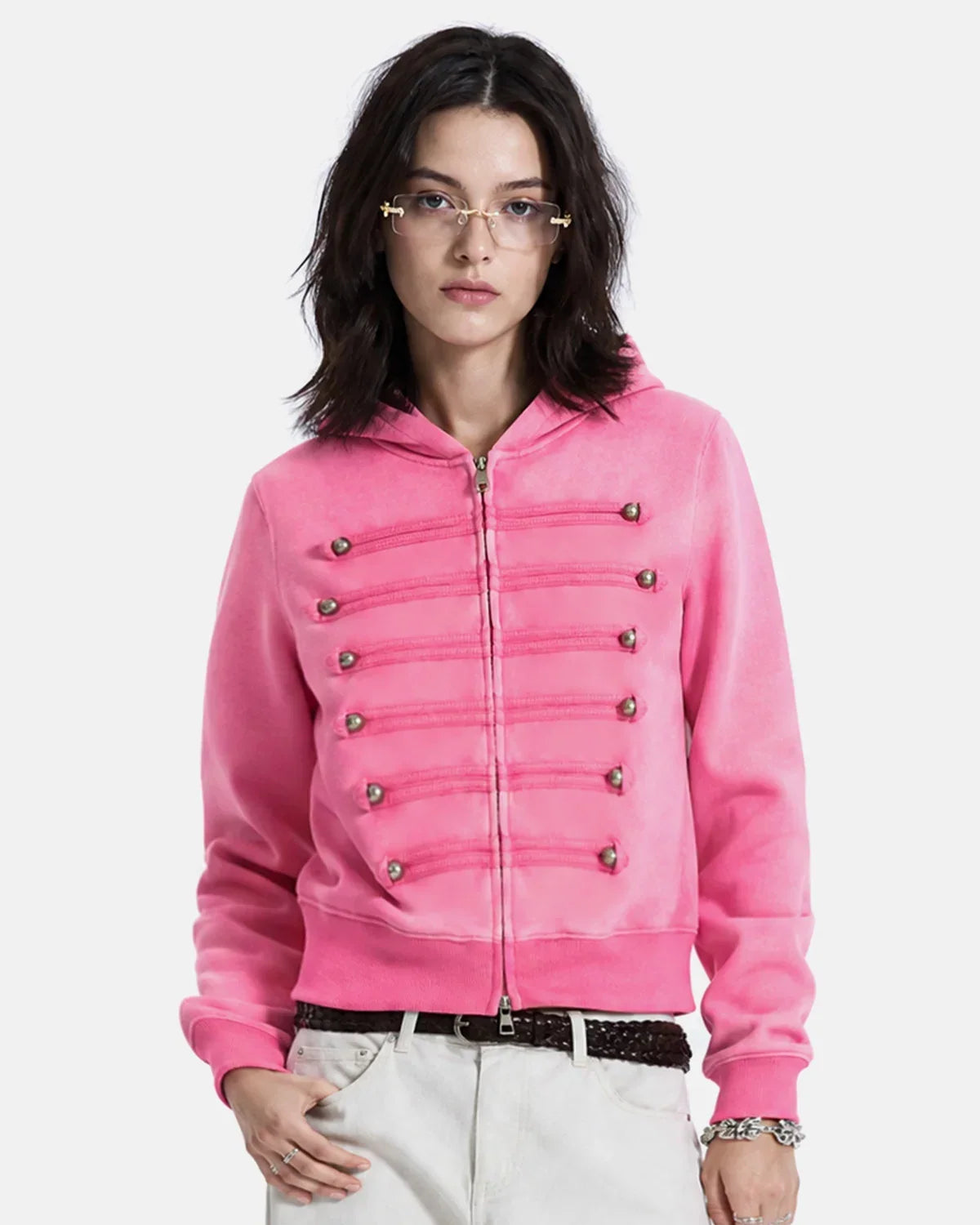 Military Style Zip Up Hoodie MADXMARX