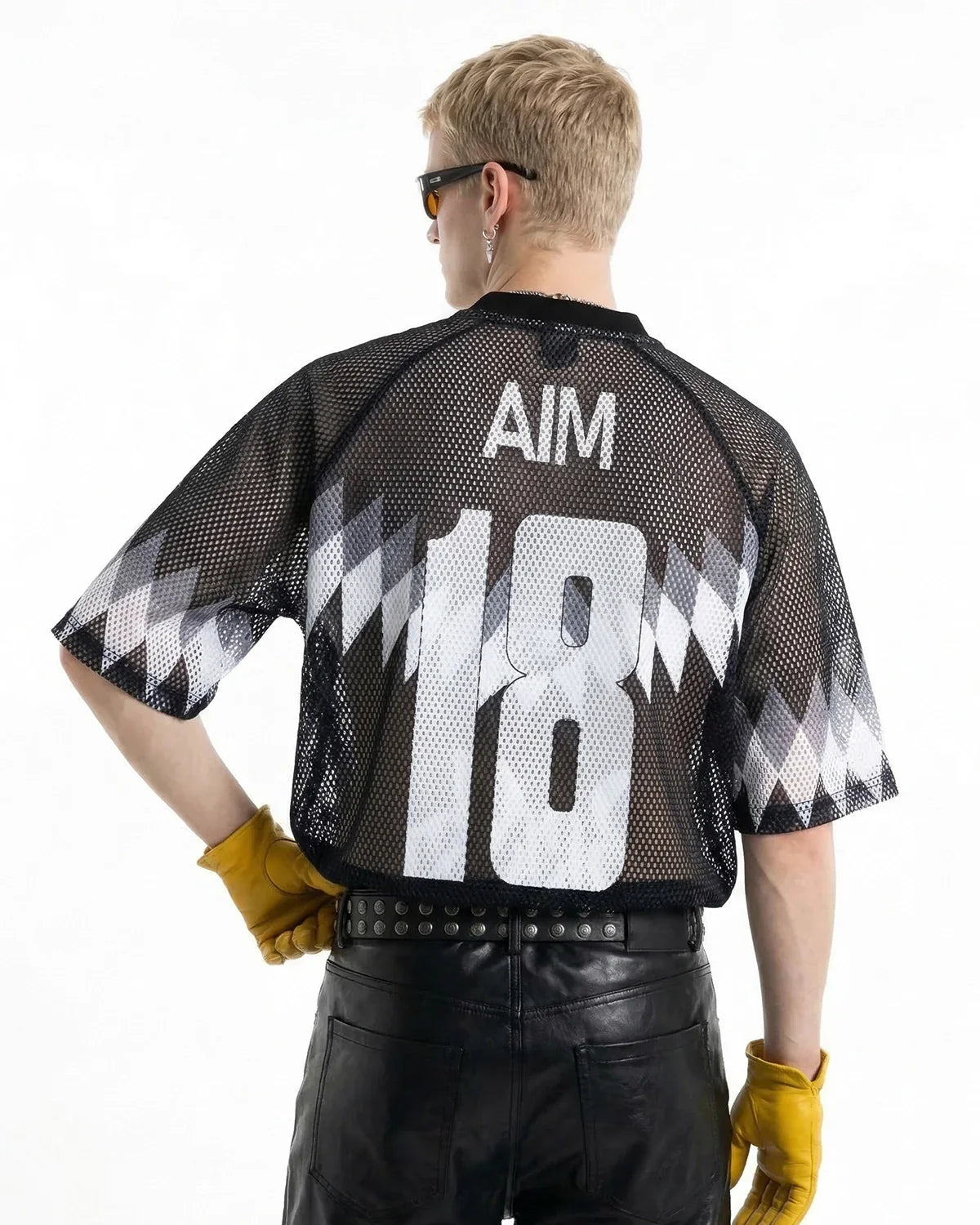 Graphic Mesh Oversized Jersey
