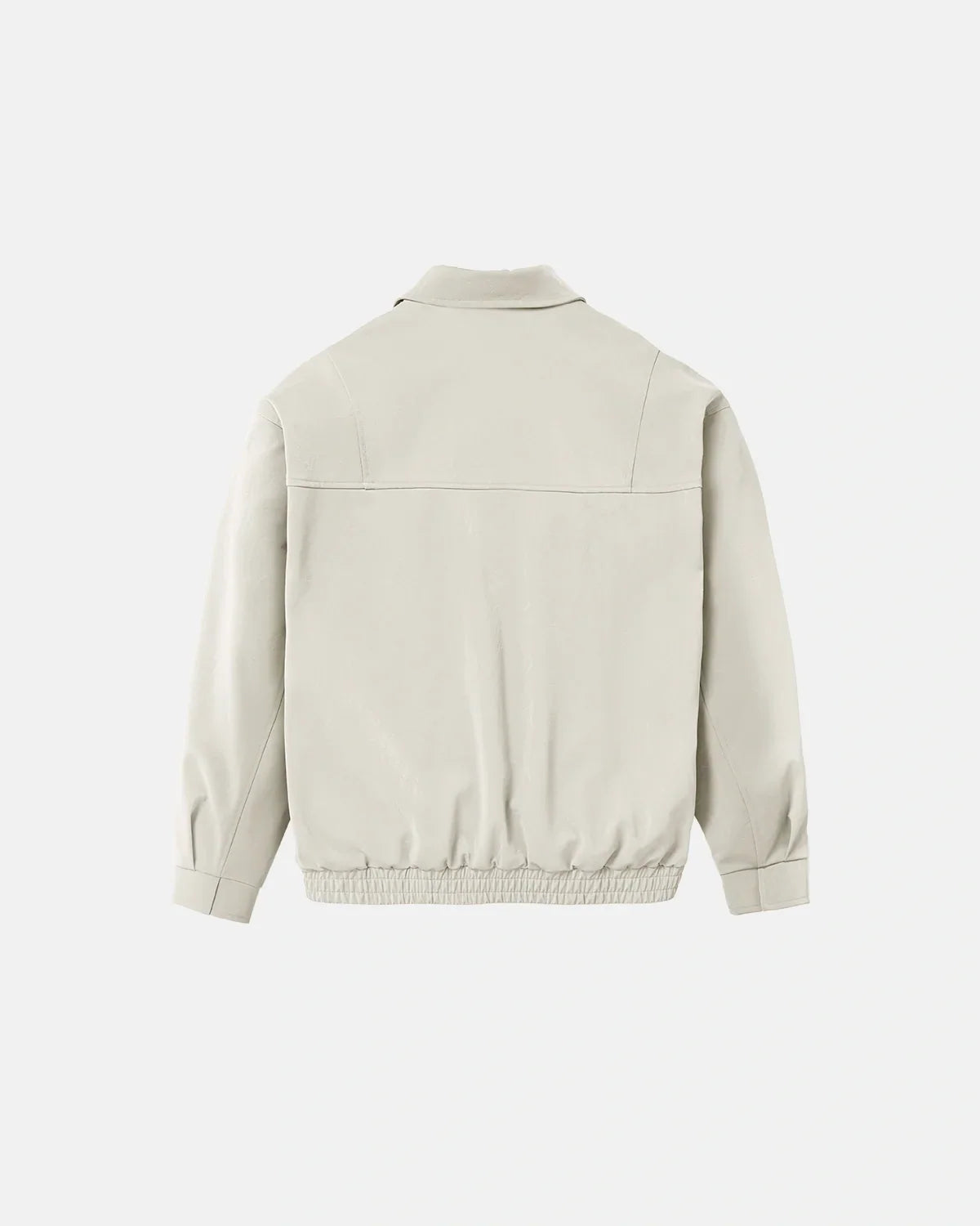 Minimalist PU Leather Zip Up Jacket