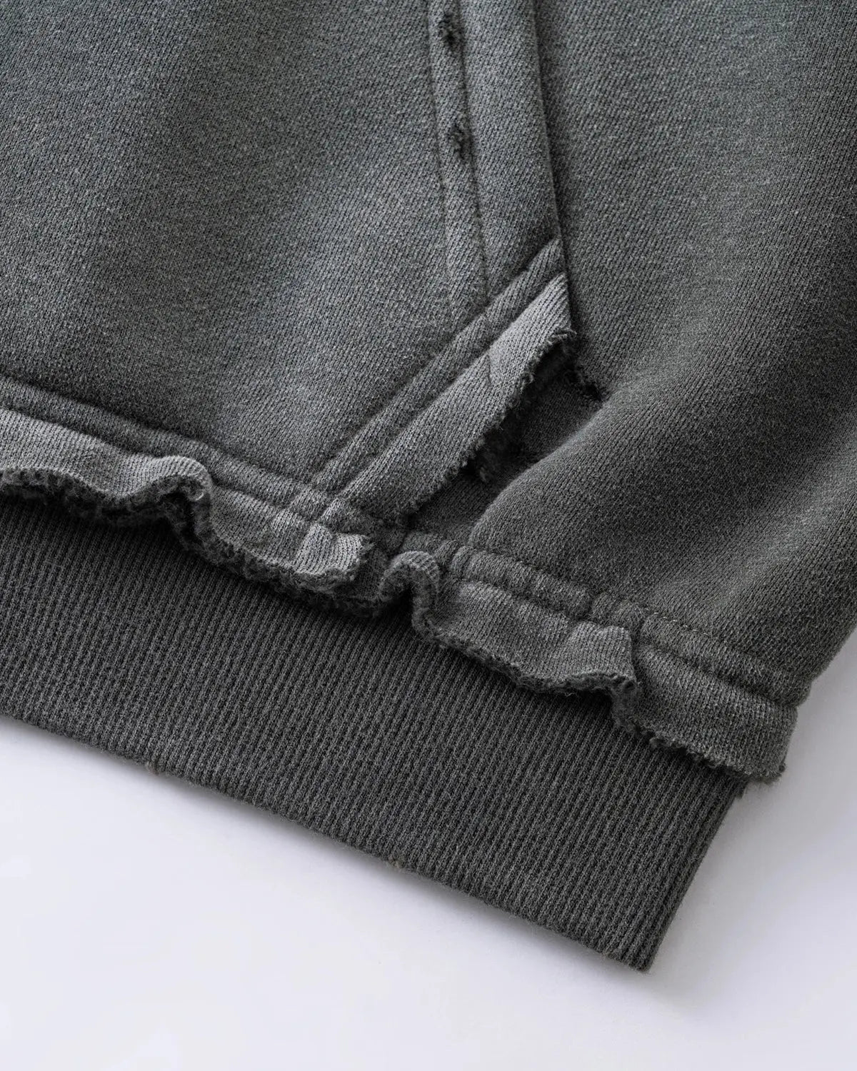 Graphic Ripped Washed Zip Up Hoodies