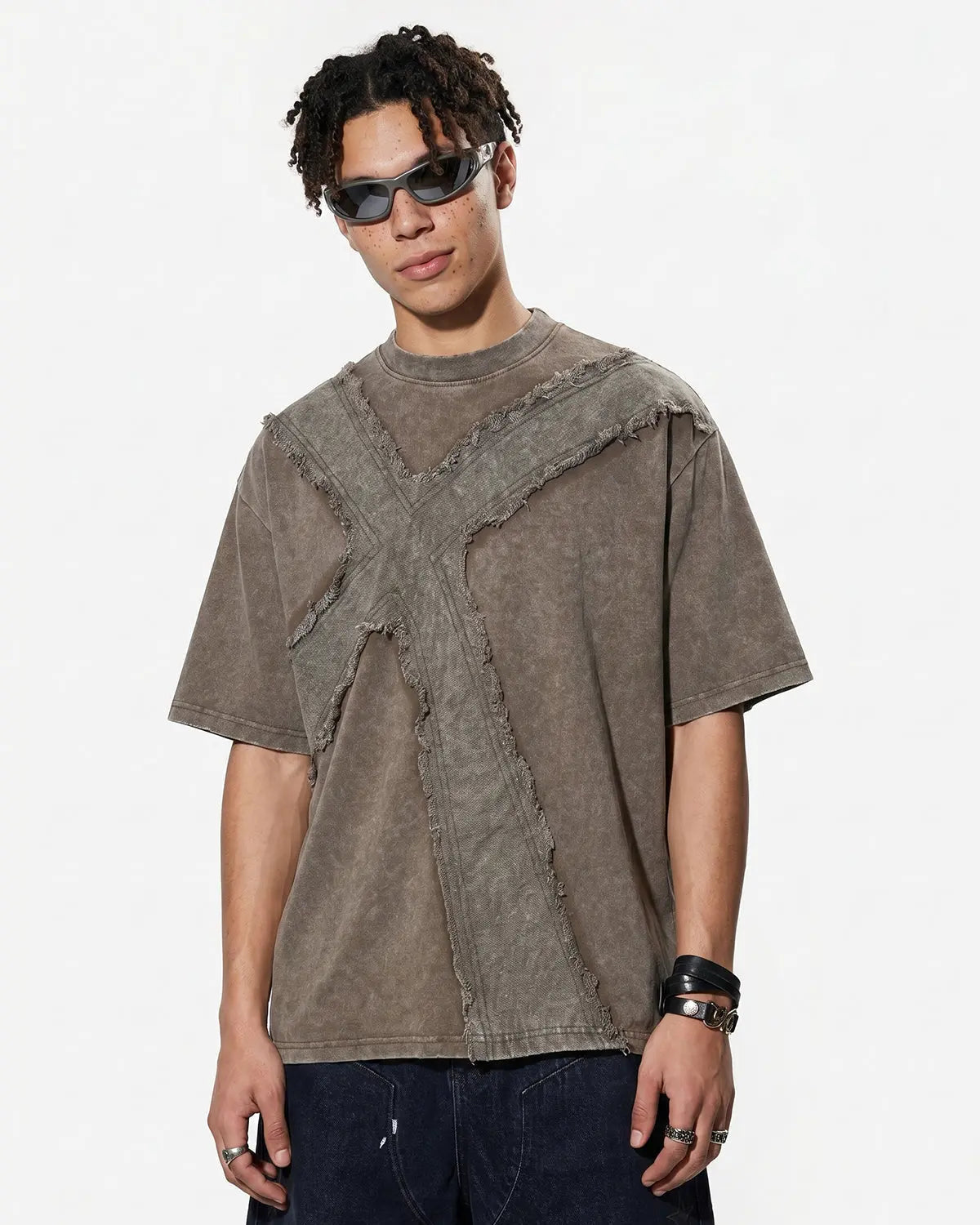 Deconstructed Cross Washed T-Shirt