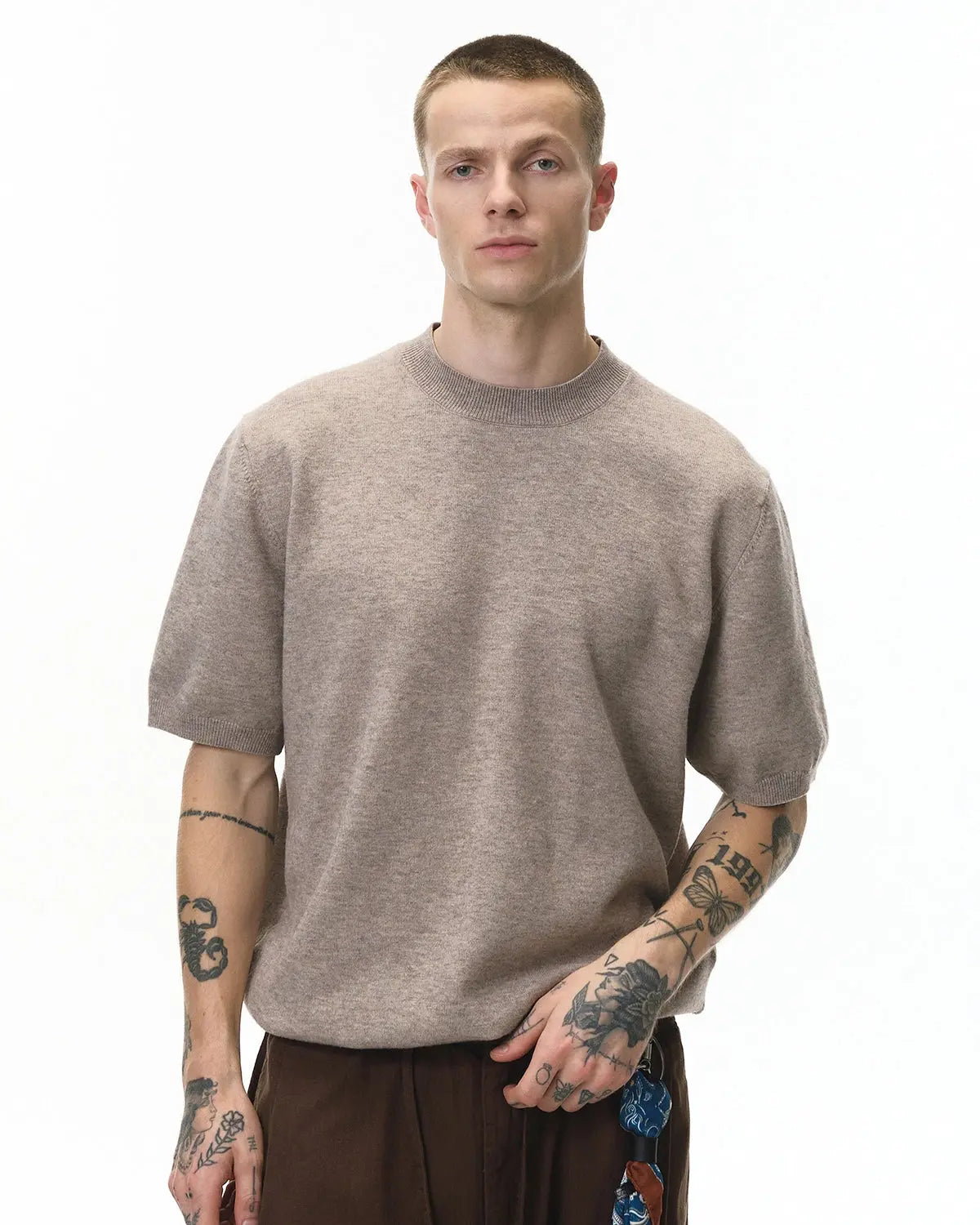 Knitwear Short-sleeved Crewneck Tee