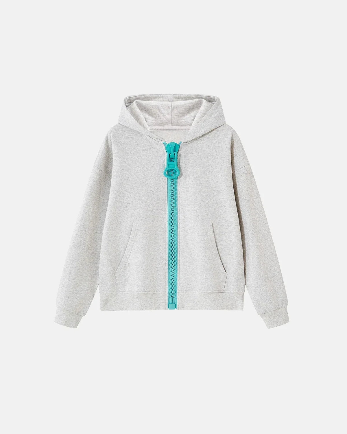 Contrast Chunky Zip Up Hoodie