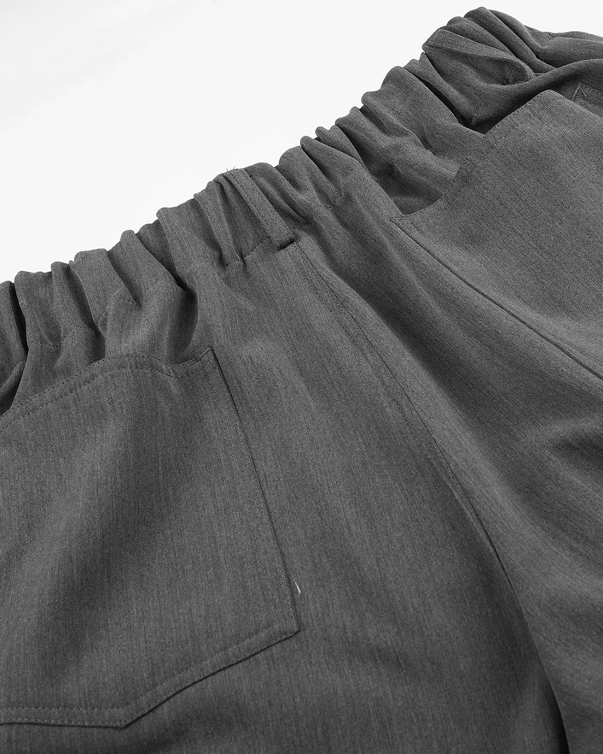 Drawstring Wide-Leg Tailored Shorts