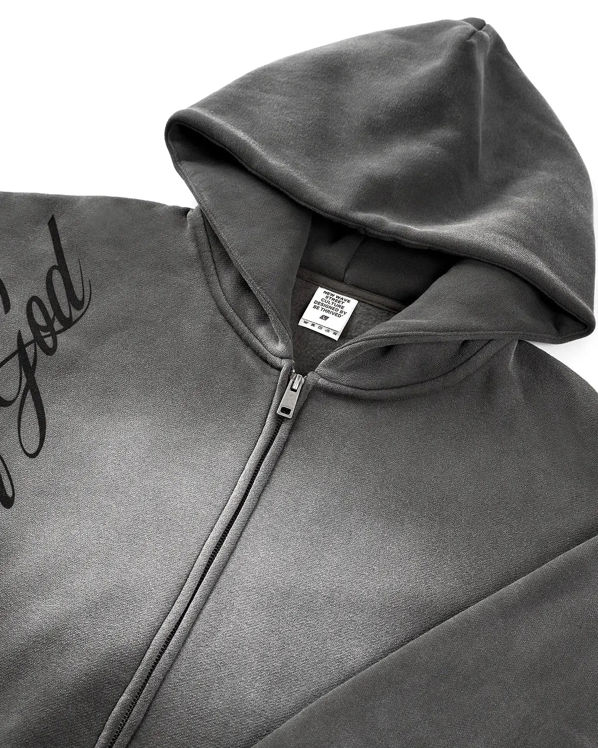 Acid Wash Zip Up Hoodies