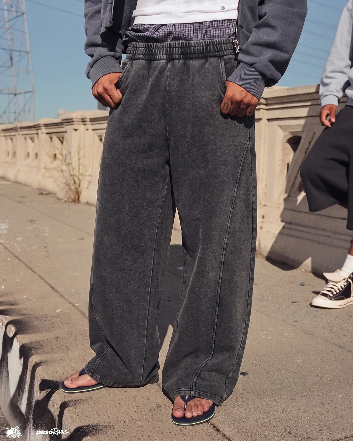 Acid Washed Barrel Sweatpants