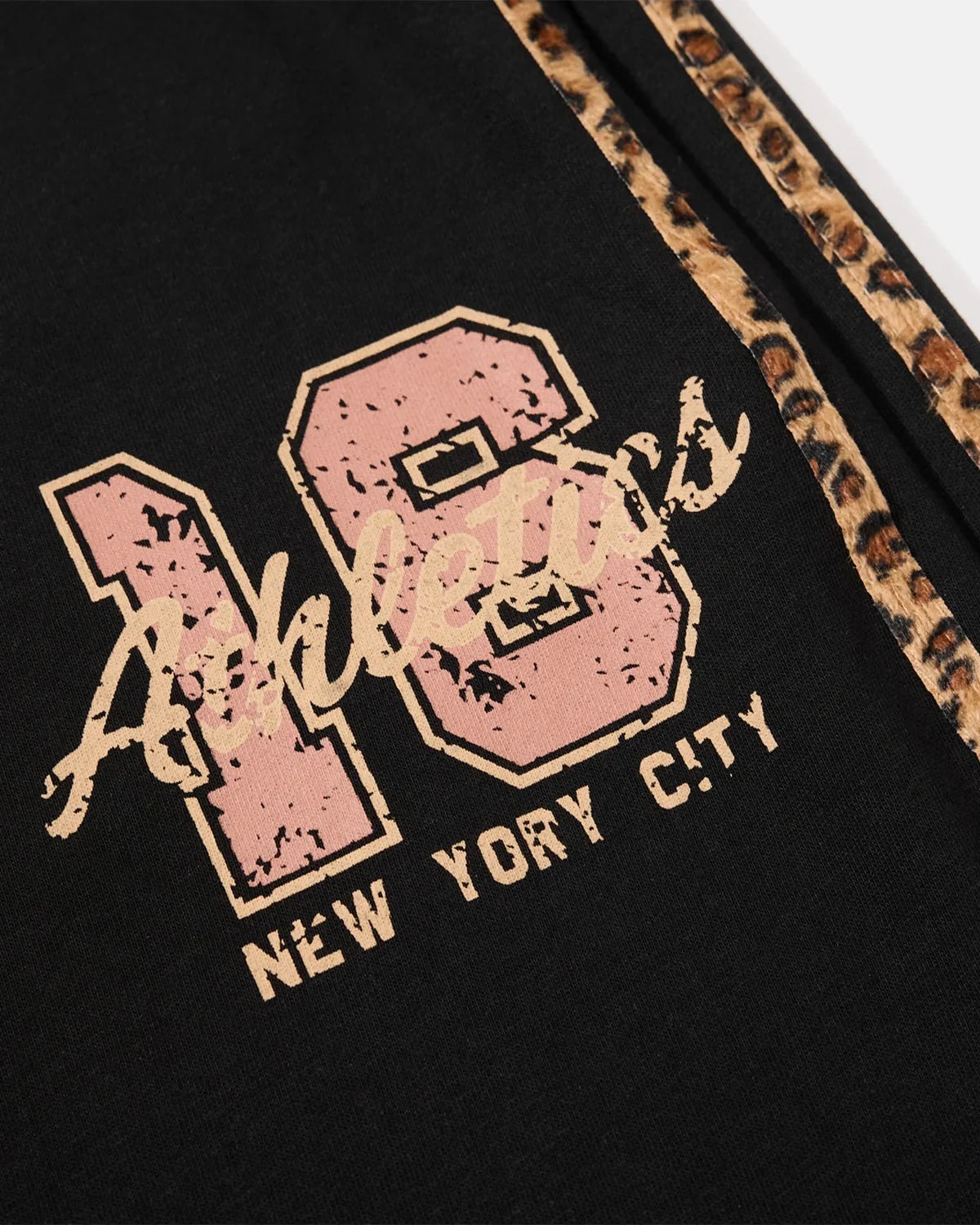 Leopard Stripe Graphic Barrel Sweatpants