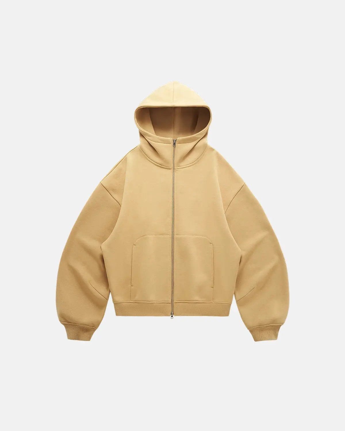 High Collar Fleece Double Zip-Up Hoodies MADXMARX