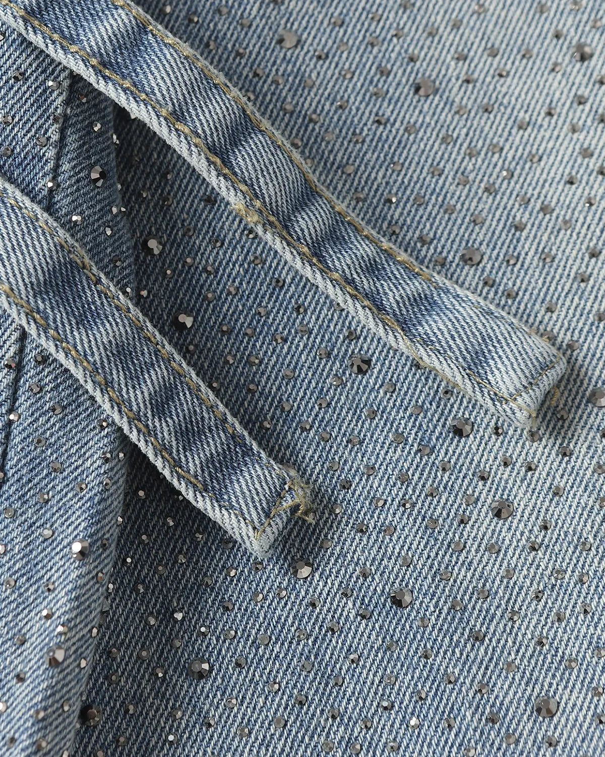 Rhinestone Baggy Barrel Jeans