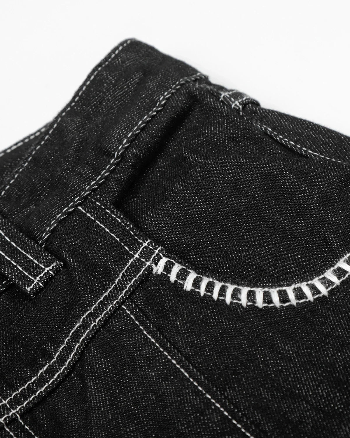 Button Fly Baggy Denim Jorts