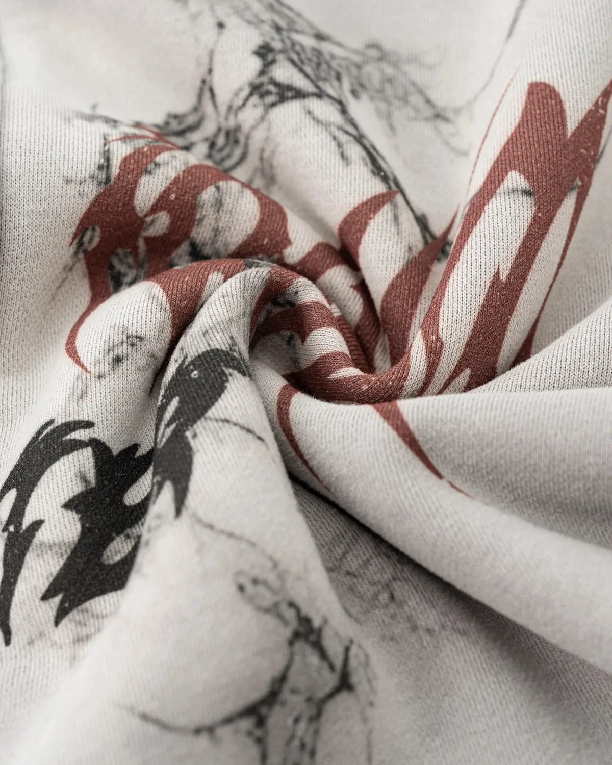 Washed Graphic Zip Up Hoodies