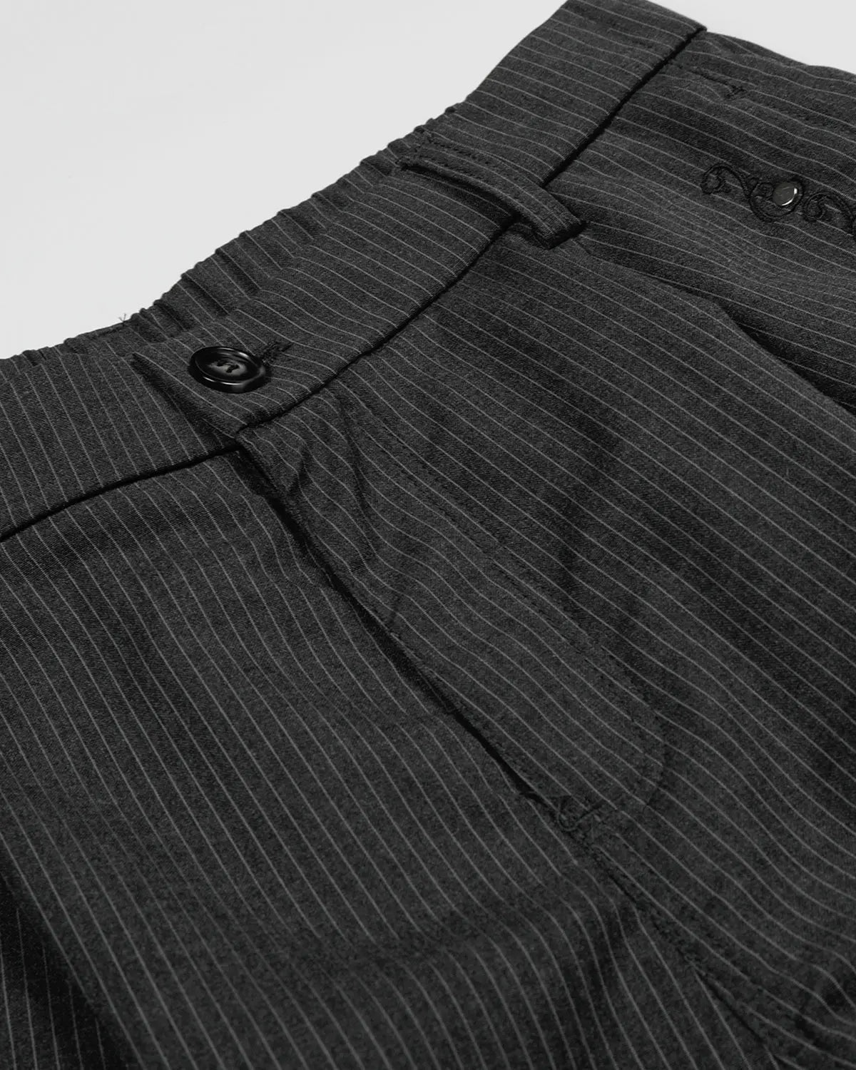 Pinstripe Stud Detail Tailored Shorts