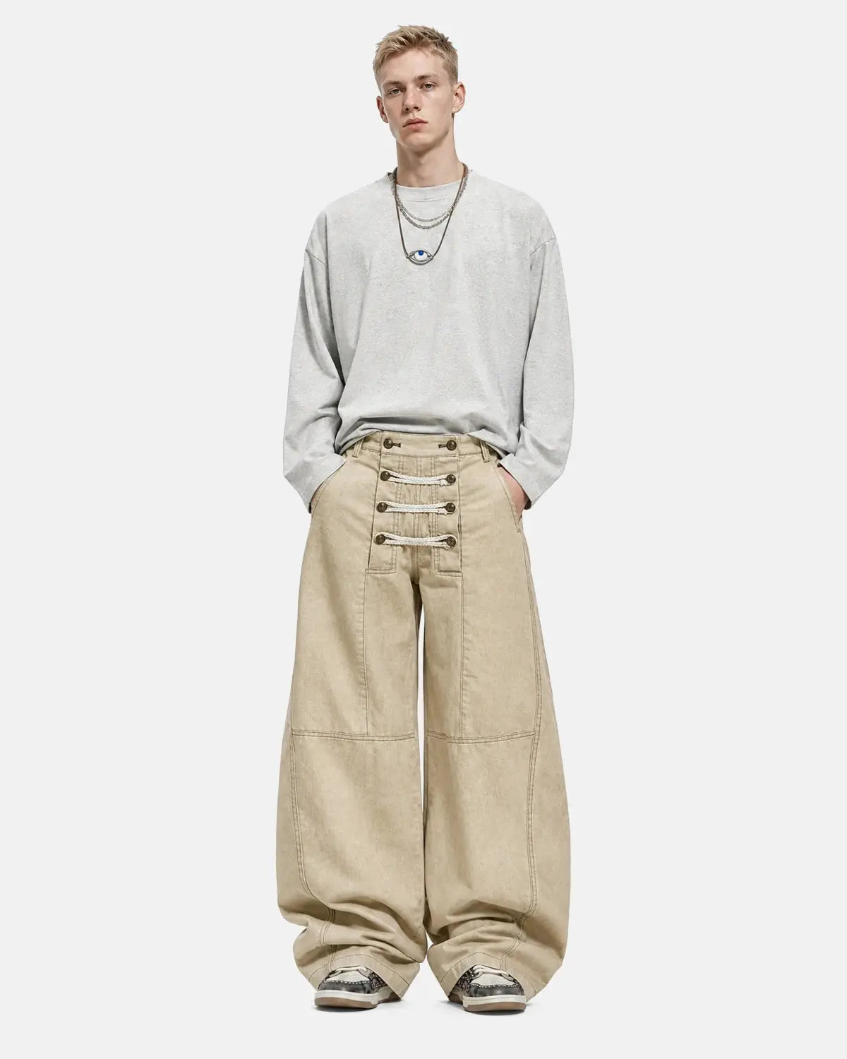 Braided Rope Barrel Pants