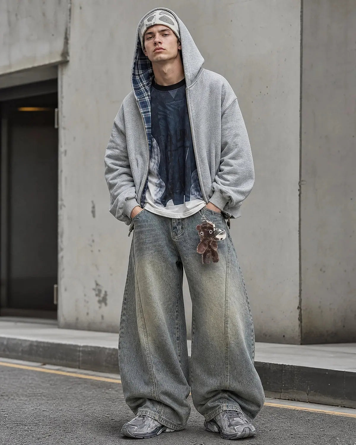 Reversible Plaid Cropped Hoodies