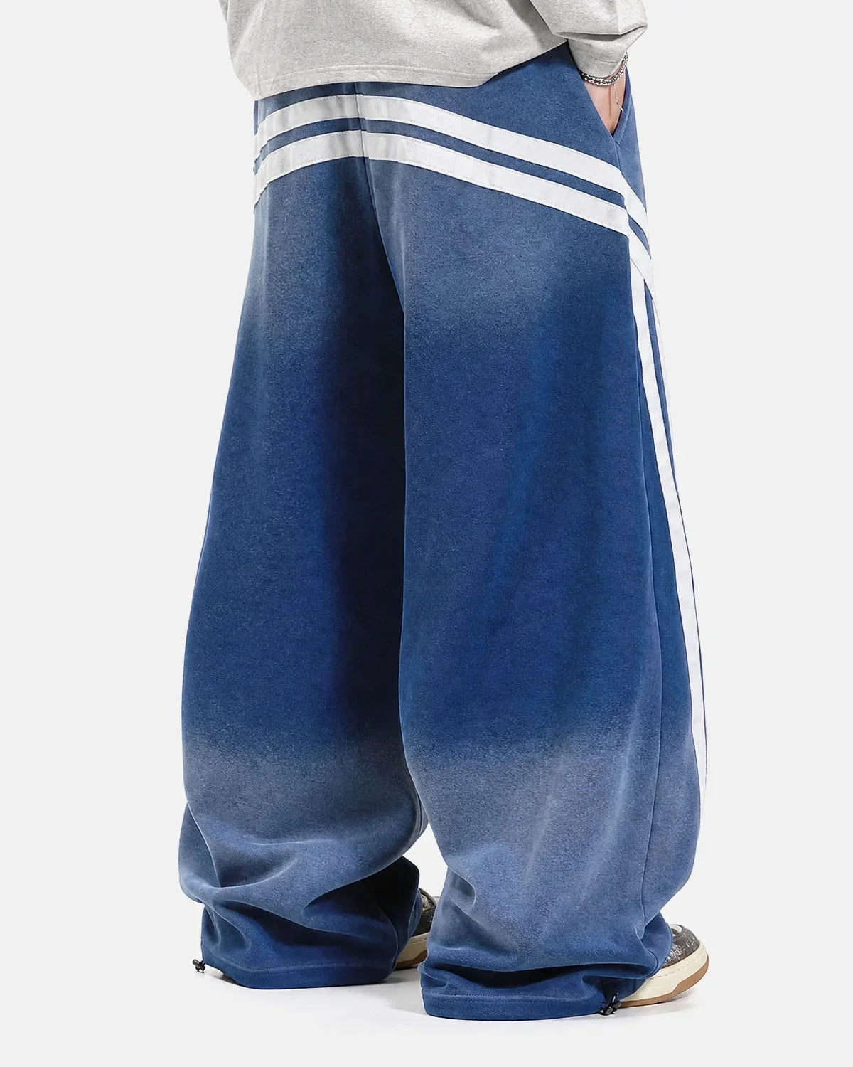 Washed Stripe Barrel Sweatpants