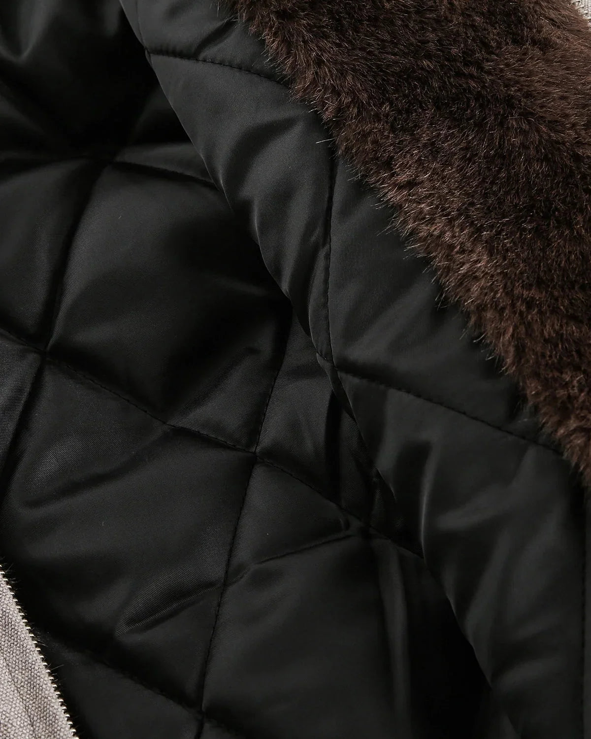 Cleanfit Faux Fur Lined Hooded Padded Jacket MADXMARX