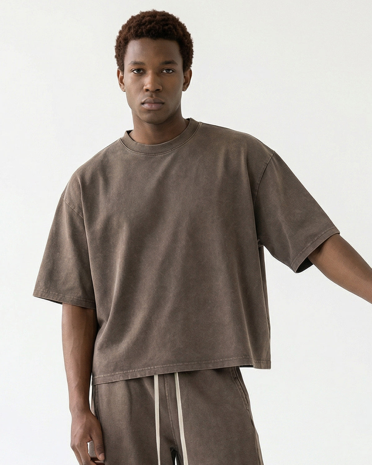 Snow Washed Heavyweight Boxy T-Shirt