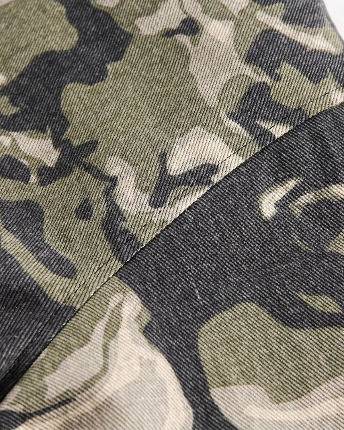 Camo Faux Fur Padded Hooded Jacket MADXMARX