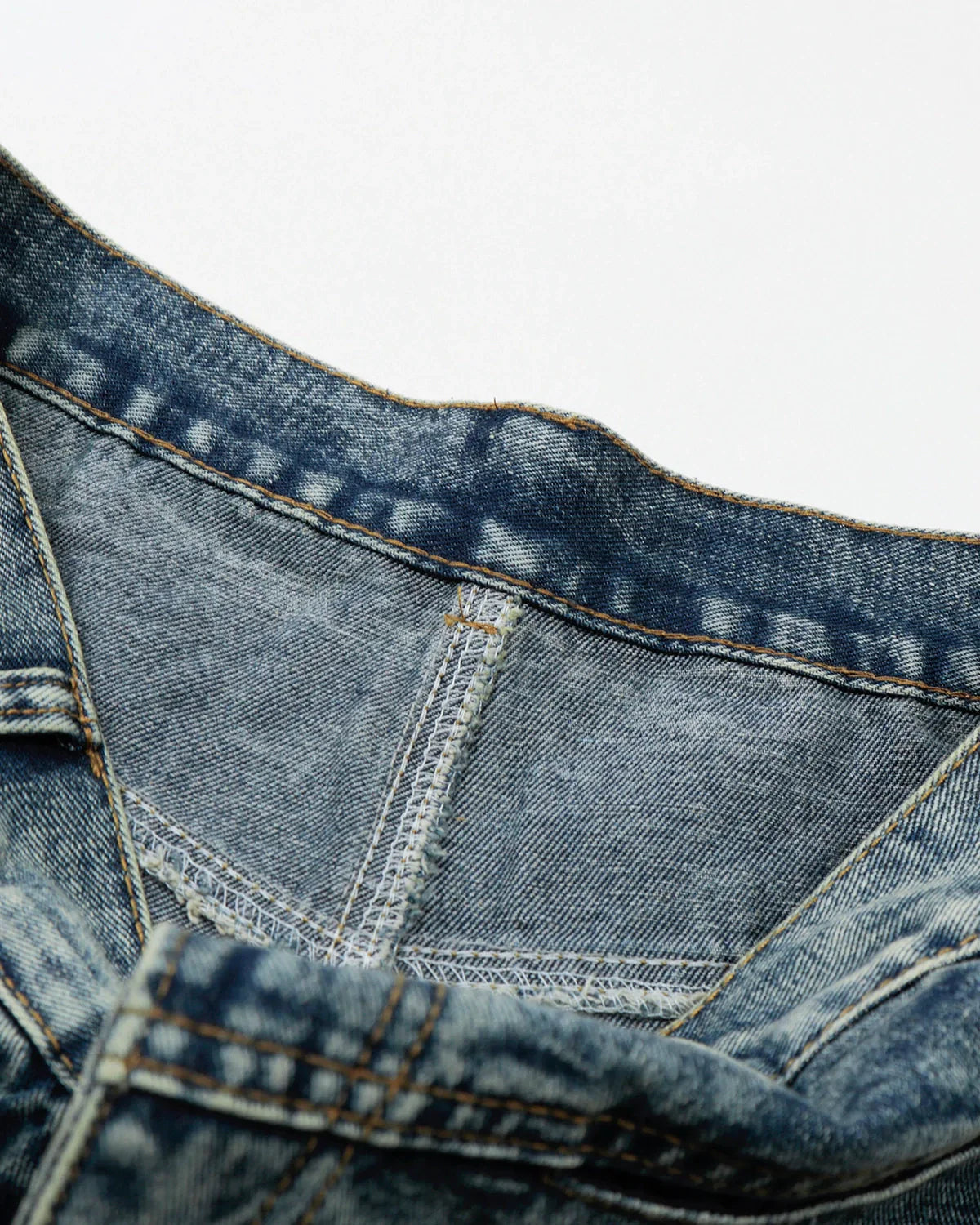 Studded Washed Long Baggy Jorts