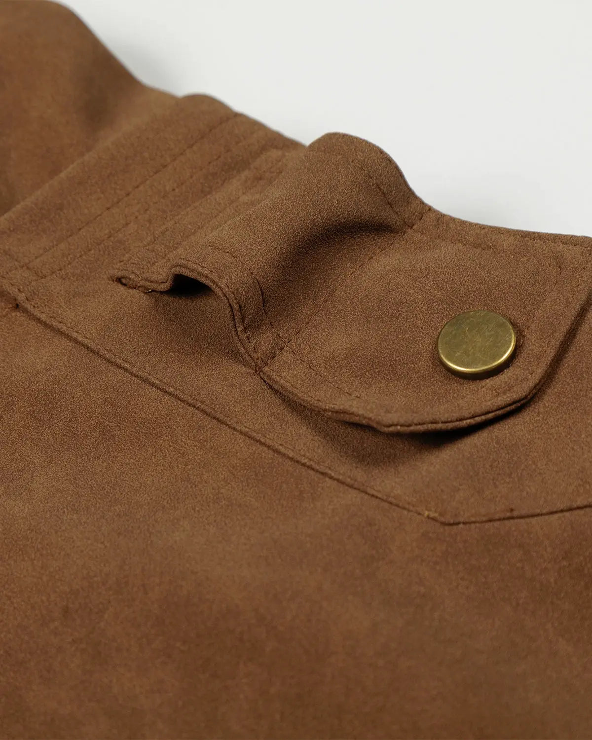 Horse Embroidery Suede Clasp Padded Jacket