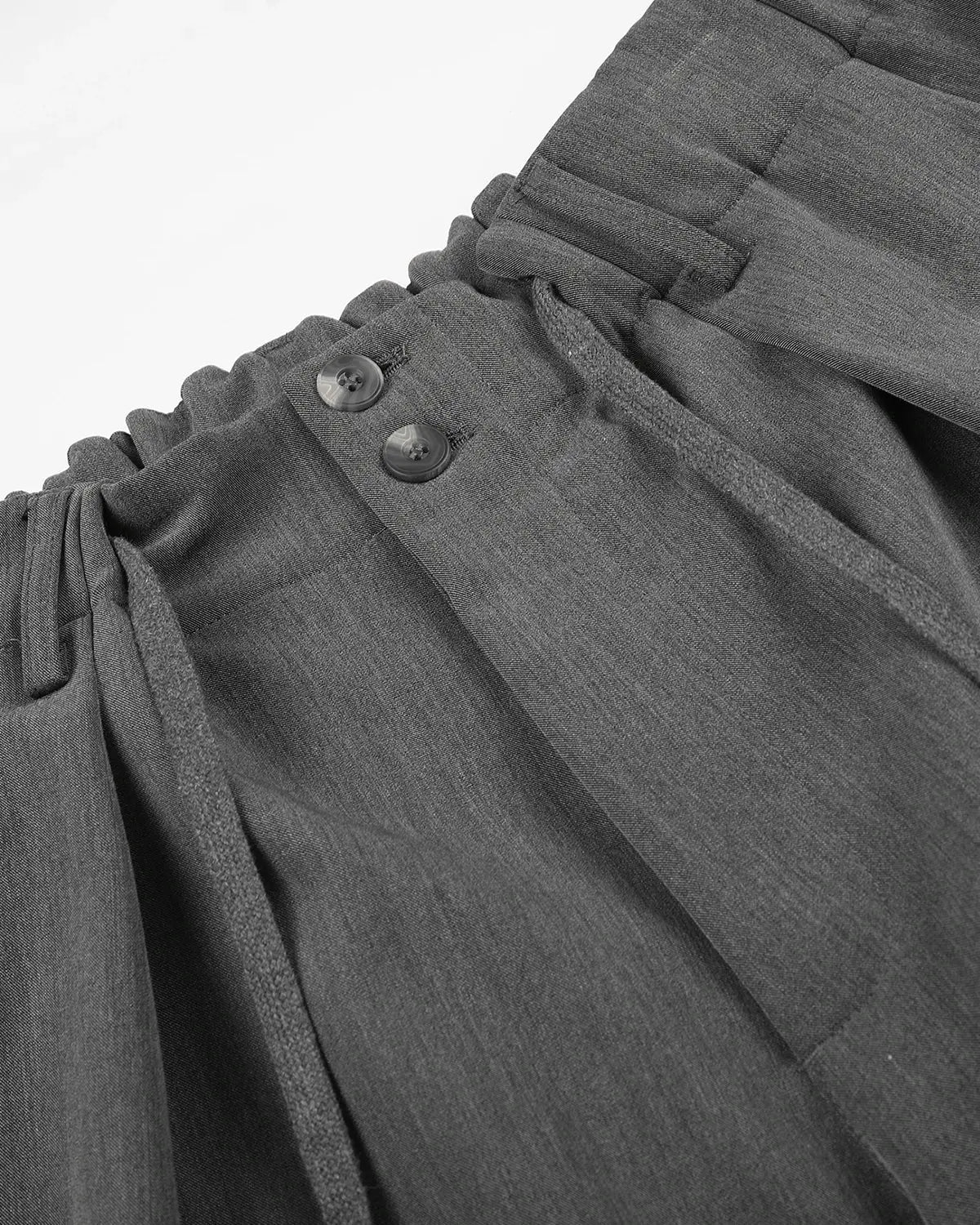 Drawstring Wide-Leg Tailored Shorts