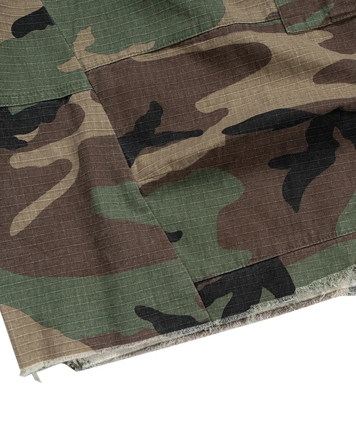 Oversized Camo Cargo Longline Shorts